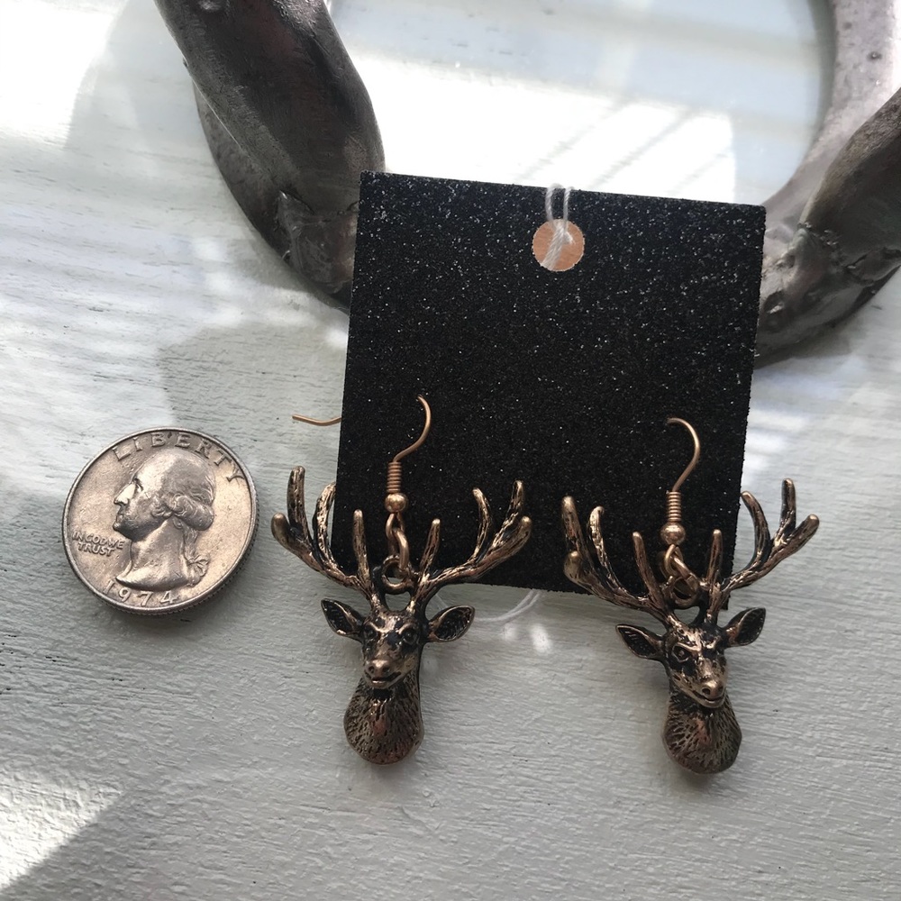 Deer Head Earrings